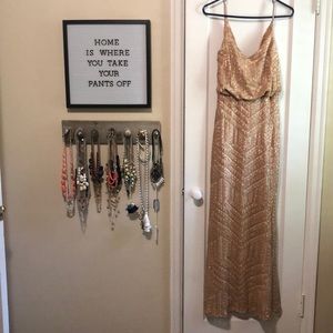 Gold bridesmaid dress